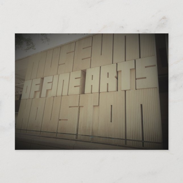 Cartão Postal Cartão-postal do Museu de Belas Artes Houston TX (Frente)