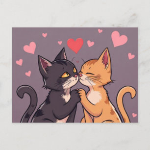 Cartão Postal Cartão-postal do Namorados Cat Love