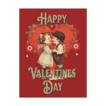 Cartão-postal do Namorados do Kid da Vintage em Cu