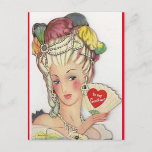 Cartão Postal Cartão-postal do Namorados Lady do século XVI