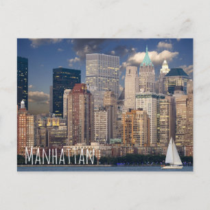 Cartão Postal Cartão-postal do Nova Iorque Manhattan Skylne à no