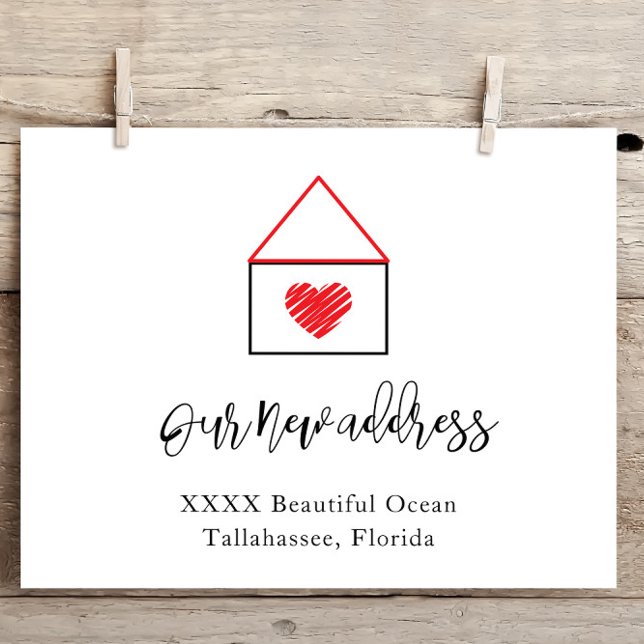 Cartão Postal Cartão-postal do novo endereço residencial (Criador carregado)