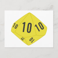 Cartão-postal do número de tabela de dados D10 ama