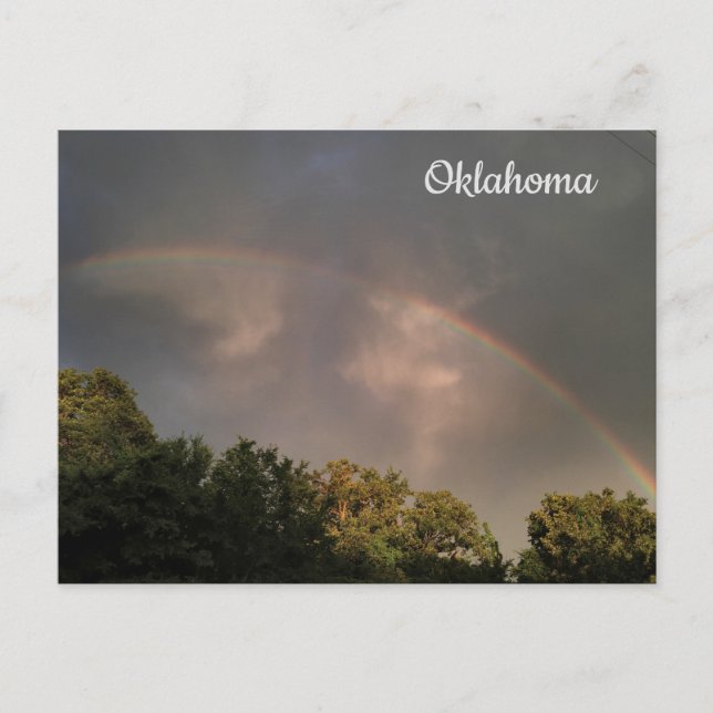 Cartão Postal Cartão-postal do Oklahoma Rainbow Sky (Frente)
