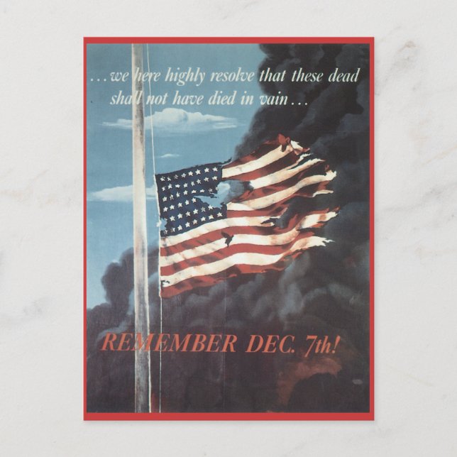 Cartão Postal Cartão-postal do Orgulho Americano e da Glória (Frente)