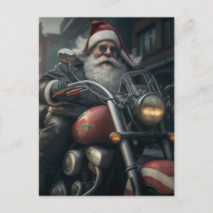 CARTÃO POSTAL CARTÃO-POSTAL DO PAPAI NOEL DE MOTOCICLETA