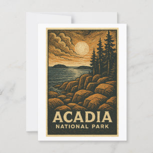 Cartão Postal Cartão-postal do Parque Nacional Acadia - Scenic M