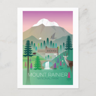 Cartão Postal Cartão-postal do Parque Nacional Monte Rainier