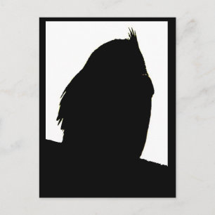 Cartão Postal Cartão-postal do perfil do Coruja com Coroa excel