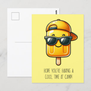 Cartão Postal Cartão-postal do picolé amarelo engraçado