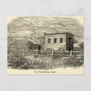 Cartão Postal Cartão-postal do primeiro treinador ferroviário