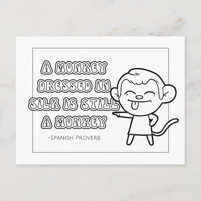 Cartão Postal Cartão-postal do provérbio espanhol (Frente)