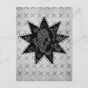 Cartão Postal Cartão-postal do Punk Skull (Cinza)