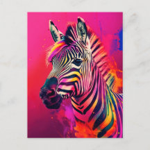 Cartão-postal do Rainbow Zebra Splashy