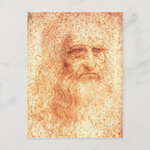 Cartão Postal Cartão-postal do Red Chalk Leonardo da Vinci