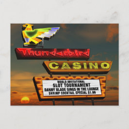 Cartão Postal Cartão-postal do Retro Neon do Thunderbird Las Veg