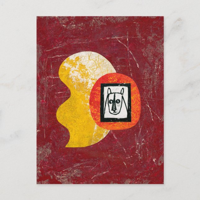 Cartão Postal Cartão-postal do Rinoceronte Evitando Conflito (Frente)