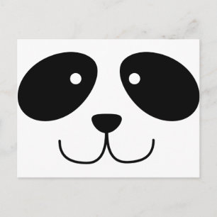 Cartão Postal Cartão-postal do rosto da Panda