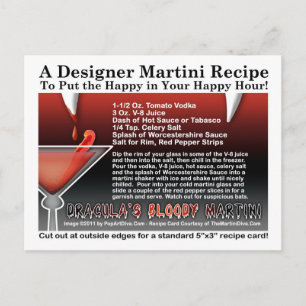 Cartão Postal Cartão-postal do sangrento Halloween Martini de Dr