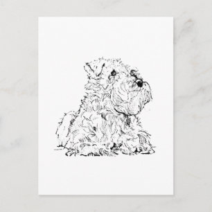 Cartão Postal Cartão-postal do Schnauzer Miniatura – Ilustração