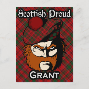 Cartão Postal Cartão-postal do Scottish Clan Grant Tartan