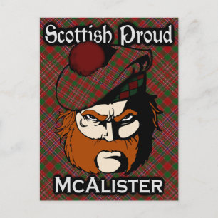 Cartão Postal Cartão-postal do Scottish Clan McAlister Tartan