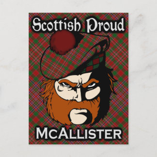 Cartão Postal Cartão-postal do Scottish Clan McAllister Tartan