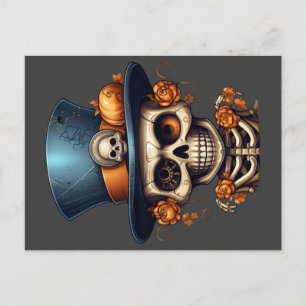 Cartão Postal Cartão-postal do Skeleton Steampunk