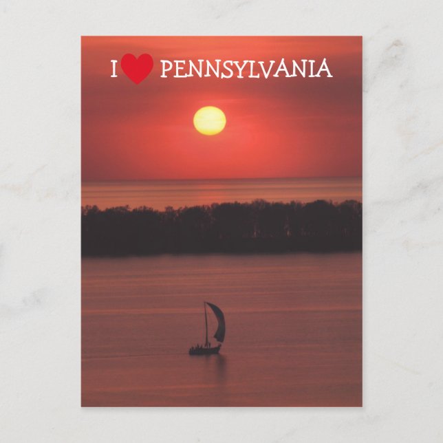 Cartão Postal Cartão-postal do Sunset em Isle Preso (Frente)