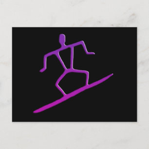 Cartão Postal Cartão-postal do surfista havaiano Petroglicph