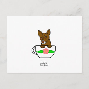 Cartão Postal Cartão-postal do Teacup Chihuahua