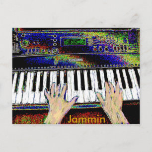 Cartão Postal Cartão-postal do teclado Jammin