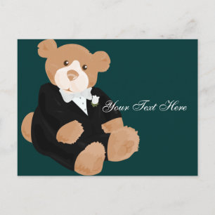 Cartão Postal Cartão-postal do Teddybear Groom