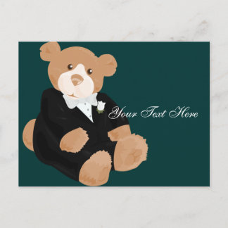 Cartão Postal Cartão-postal do Teddybear Groom