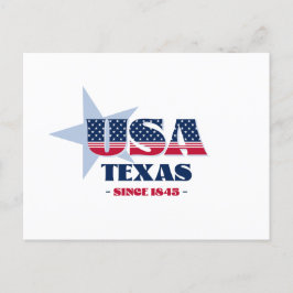 Cartão Postal Cartão-postal do Texas em vermelho, branco e azul