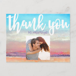 Cartão Postal Cartão-postal do Theme Beach Obrigado