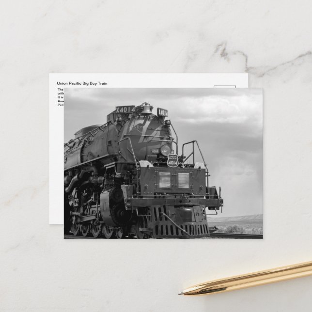 Cartão Postal Cartão-postal do trem Big Boy (Frente/Verso In Situ)