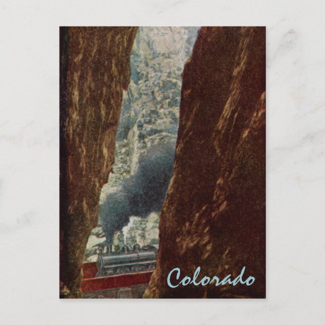 Cartão Postal Cartão-postal do trem em Royal Gorge Crevice (Frente)
