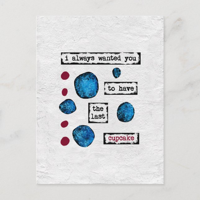 Cartão Postal Cartão-postal do último Cupcake (Frente)