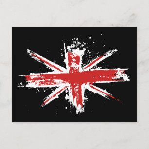 Cartão Postal Cartão-postal do Union Jack Splatter
