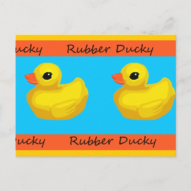 Cartão Postal Cartão-postal do Vazio de Rubber Ducky (Frente)