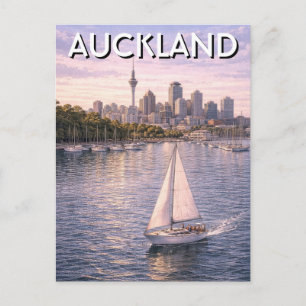 Cartão Postal Cartão-postal do veleiro de Auckland Nova Zelândia