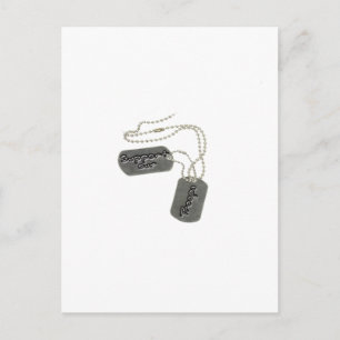 Cartão Postal Cartão-postal dog tags