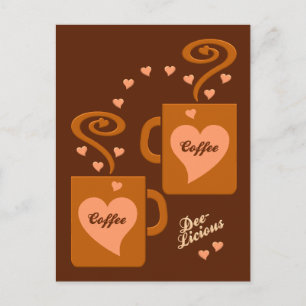 Cartão Postal Cartão-postal dos Cafés Lovers, personalizar