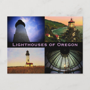 Cartão Postal Cartão-postal dos Faróis de Oregon