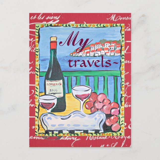 Cartão Postal Cartão-postal dos meus Viagens (Frente)