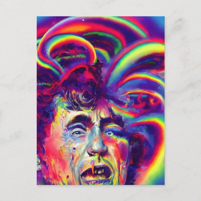 Cartão Postal Cartão-postal dos Pensamentos Arco-Íris de Putin (Frente)