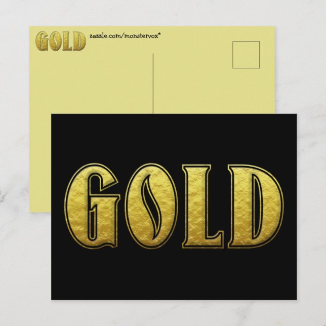 Cartão Postal Cartão-postal Dourado (Frente/Verso)