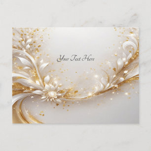 Cartão Postal Cartão-postal Dourado branco