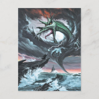 Cartão Postal Cartão-postal Dragon Storm